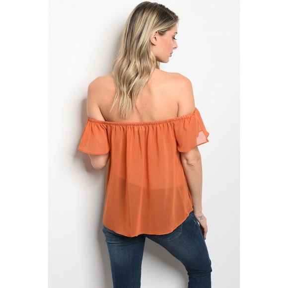 NWT off the shoulder sheer blouse - Picture 2 of 2